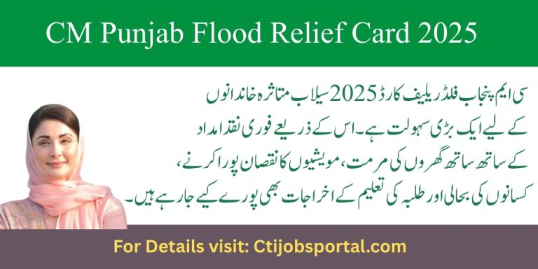 CM Punjab Flood Relief Card 2025